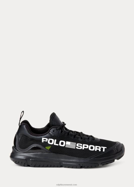 Ralph Lauren naised polo sport tech võidusõidu tossud PR0V5115 must valge