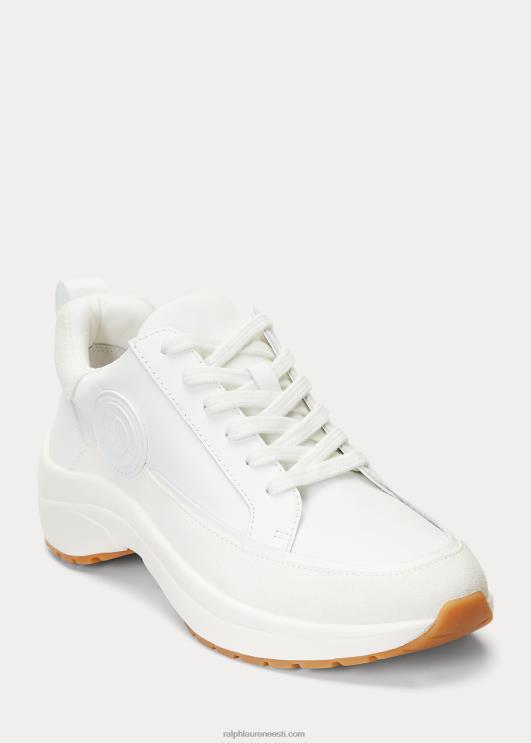 Ralph Lauren naised reaghan nahast ja seemisnahast tossud PR0V5127 valge/klubimaja kreem