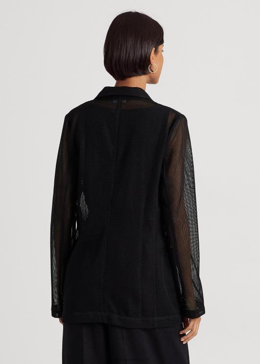 Ralph Lauren naised kaherealine võrk bleiser PR0V4327 must