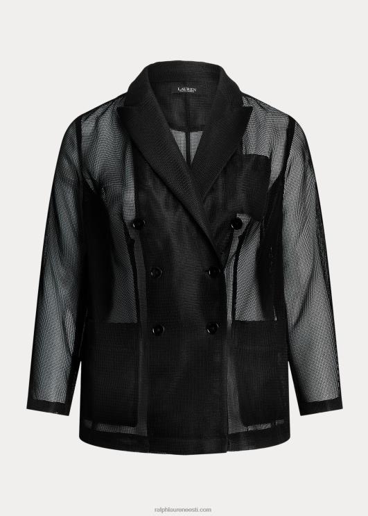 Ralph Lauren naised kaherealine võrk bleiser PR0V4541 must