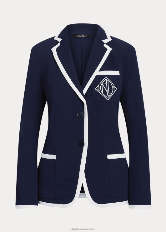 Ralph Lauren naised kahetooniline georgette bleiser PR0V4007 rafineeritud merevärv/kreem