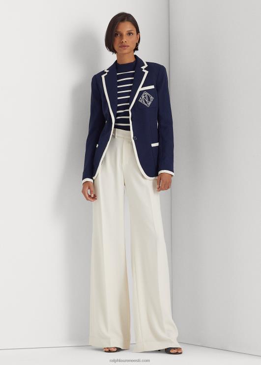 Ralph Lauren naised kahetooniline georgette bleiser PR0V4007 rafineeritud merevärv/kreem