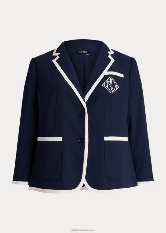 Ralph Lauren naised kahetooniline georgette bleiser PR0V4690 rafineeritud merevärv/kreem