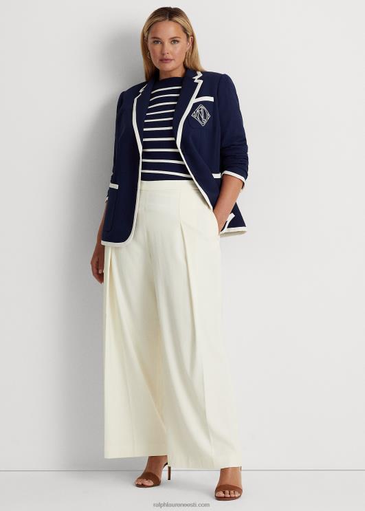 Ralph Lauren naised kahetooniline georgette bleiser PR0V4690 rafineeritud merevärv/kreem