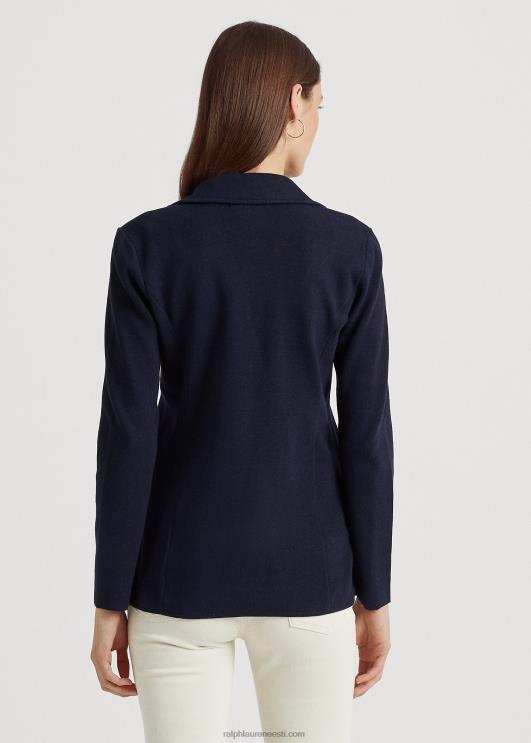 Ralph Lauren naised kammitud puuvillane bleiser PR0V4275 merevägi