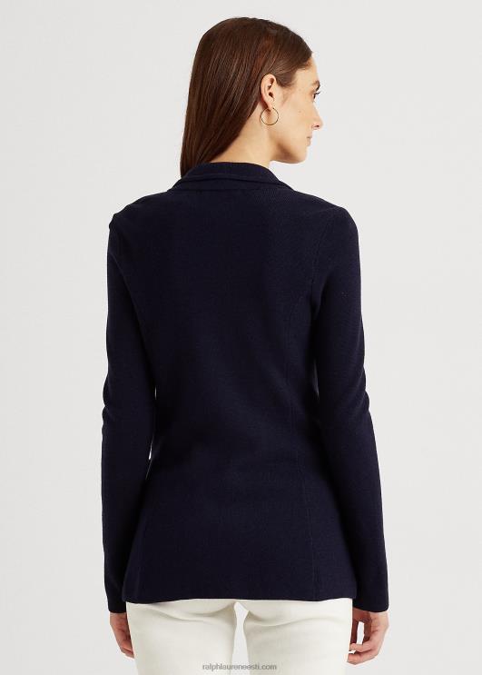 Ralph Lauren naised kammitud puuvillane bleiser PR0V4490 merevägi