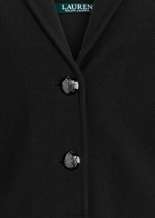 Ralph Lauren naised kammitud puuvillane bleiser PR0V4491 must