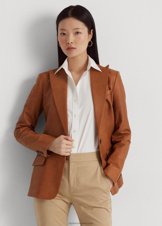 Ralph Lauren naised lambanahast bleiser PR0V3820 cuoio