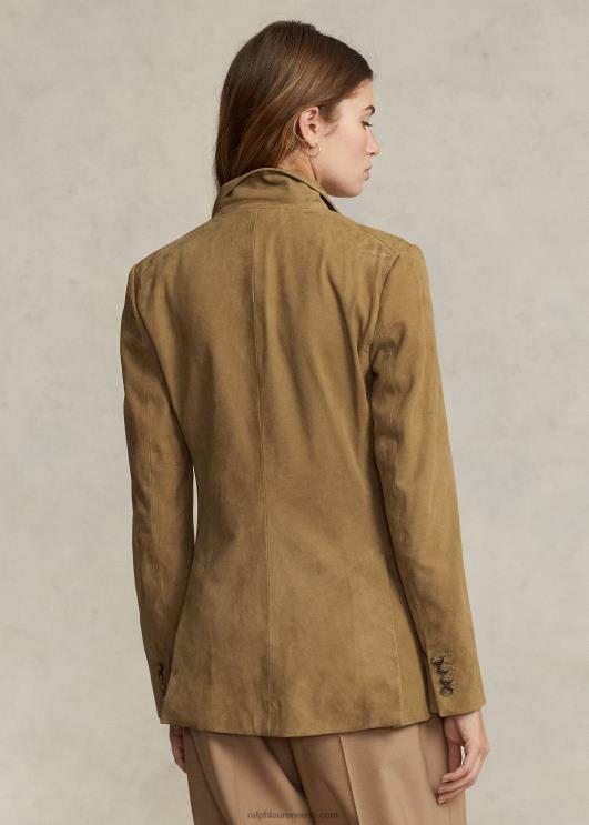 Ralph Lauren naised lambanahast seemisnahast häkkimisbleiser PR0V3223 montana khaki