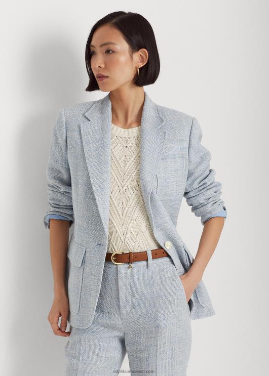 Ralph Lauren naised linasegust bleiser PR0V9425 helesinine/kreem