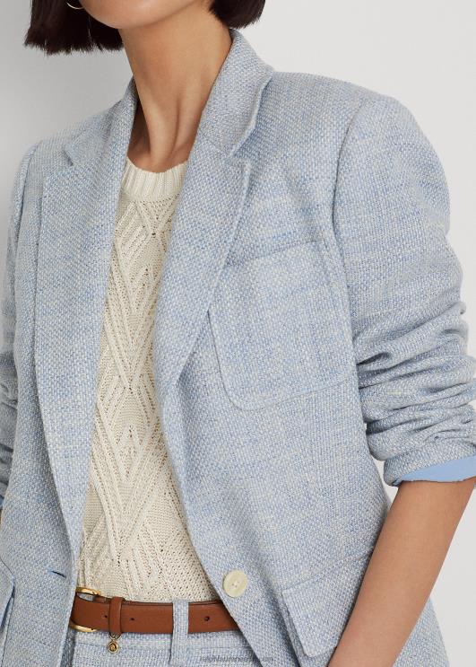 Ralph Lauren naised linasegust bleiser PR0V9425 helesinine/kreem