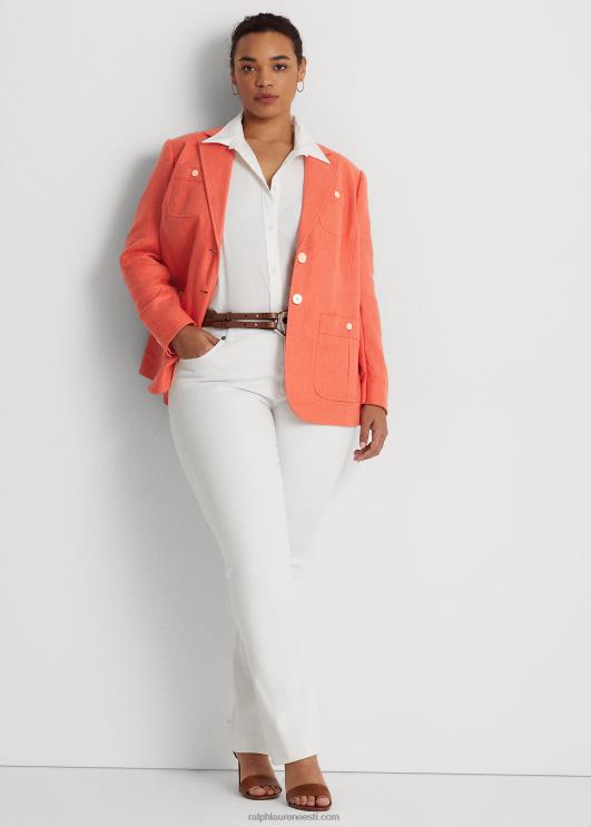 Ralph Lauren naised linasest kalasabast bleiser PR0V4803 korallid