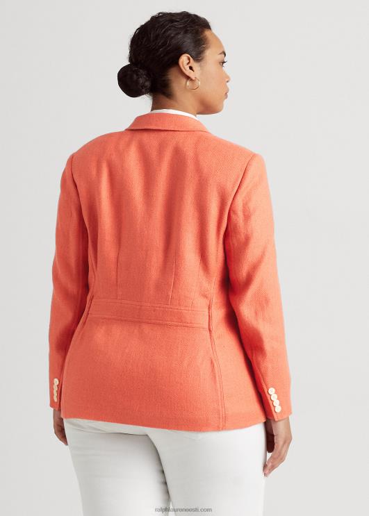 Ralph Lauren naised linasest kalasabast bleiser PR0V4803 korallid