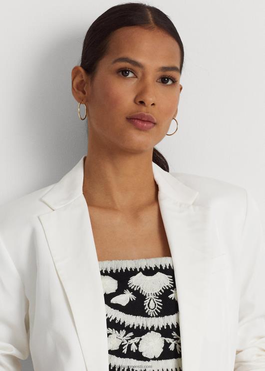 Ralph Lauren naised linasest toimsest bleiser PR0V3850 valge