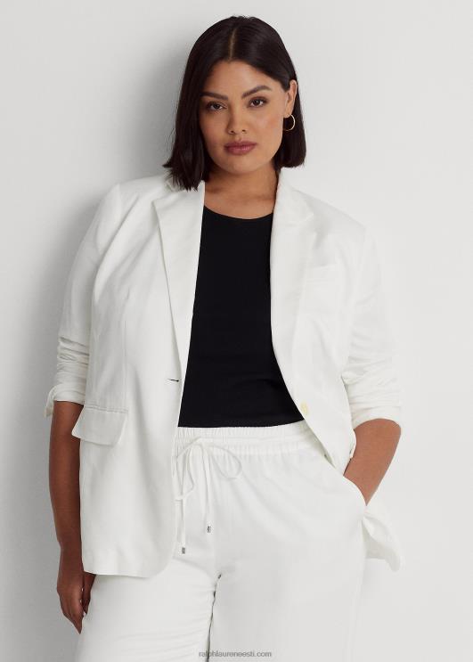 Ralph Lauren naised linasest toimsest bleiser PR0V4545 valge