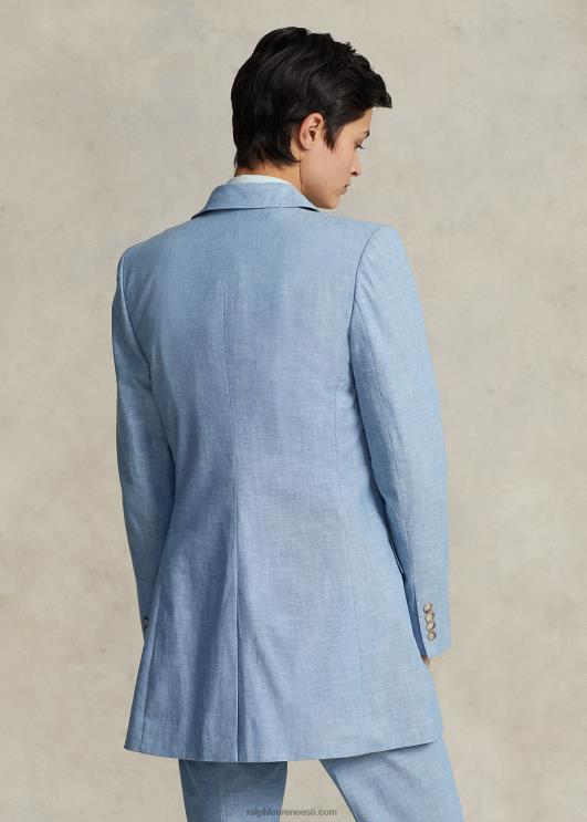 Ralph Lauren naised pikk chambray puuvillane bleiser PR0V3094 chambray