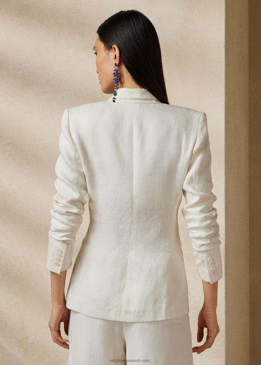 Ralph Lauren naised skye linasest lõuendist bleiser PR0V3496 valkjas