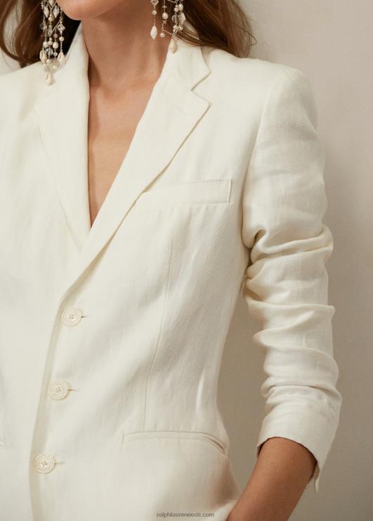 Ralph Lauren naised skye linasest lõuendist bleiser PR0V3496 valkjas