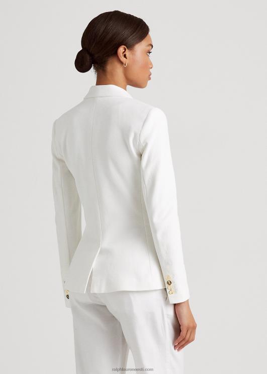 Ralph Lauren naised väärismetallikangidega žakaarbleiser PR0V4296 valge