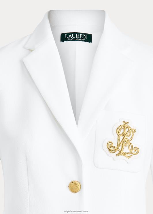 Ralph Lauren naised väärismetallikangidega žakaarbleiser PR0V4296 valge