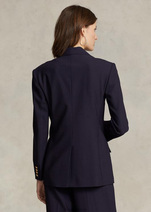 Ralph Lauren naised villaseguga kaherealine bleiser PR0V9175 merevägi