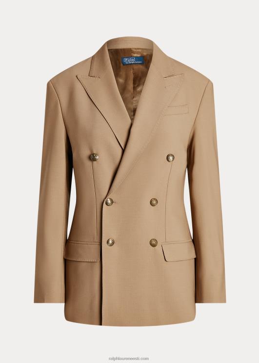 Ralph Lauren naised villaseguga kaherealine bleiser PR0V9176 kaamel