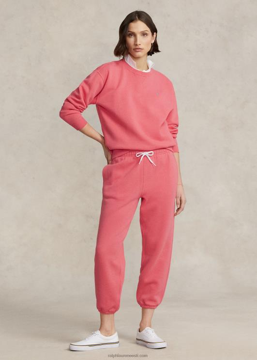 Ralph Lauren naised fliisist kaelusega pullover PR0V9095 rubiinkorall