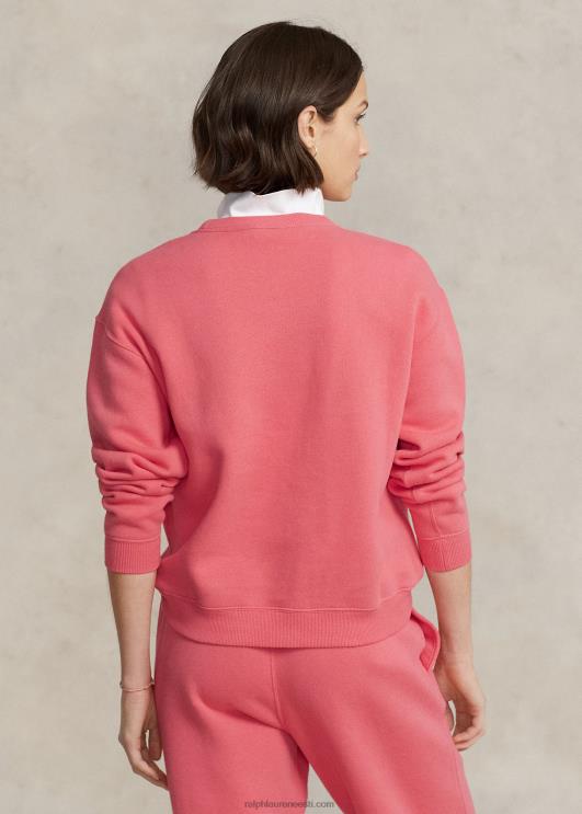 Ralph Lauren naised fliisist kaelusega pullover PR0V9095 rubiinkorall