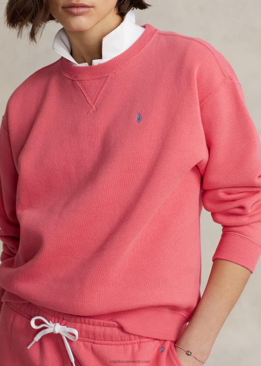 Ralph Lauren naised fliisist kaelusega pullover PR0V9095 rubiinkorall