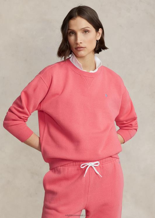 Ralph Lauren naised fliisist kaelusega pullover PR0V9095 rubiinkorall