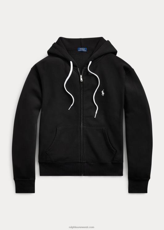 Ralph Lauren naised fliisist täistõmblukuga kapuuts PR0V3274 must