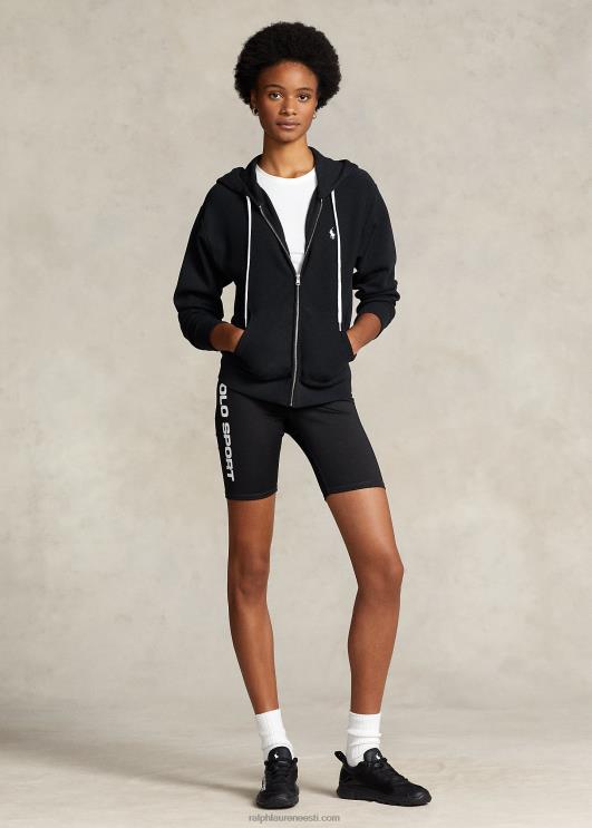 Ralph Lauren naised fliisist täistõmblukuga kapuuts PR0V3274 must