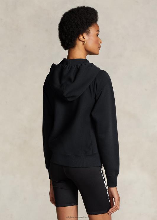 Ralph Lauren naised fliisist täistõmblukuga kapuuts PR0V3274 must