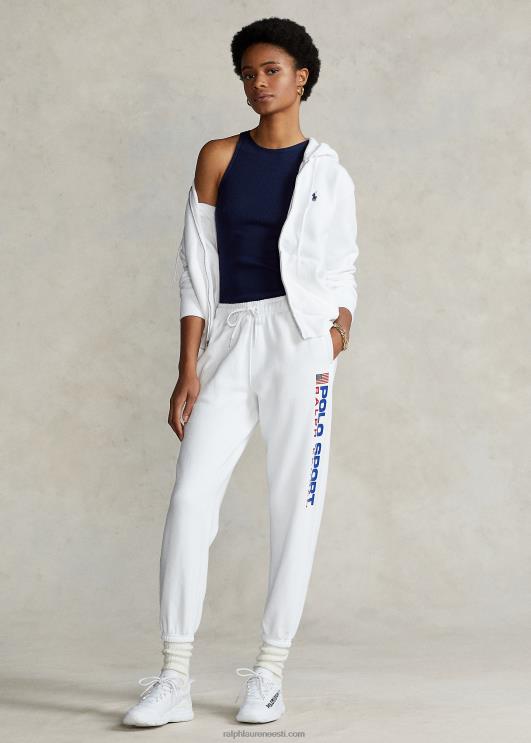 Ralph Lauren naised fliisist täistõmblukuga kapuuts PR0V3276 valge