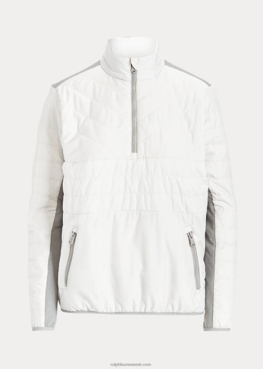 Ralph Lauren naised hübriidne veerandtõmblukuga pullover PR0V3766 helehall kanarbik