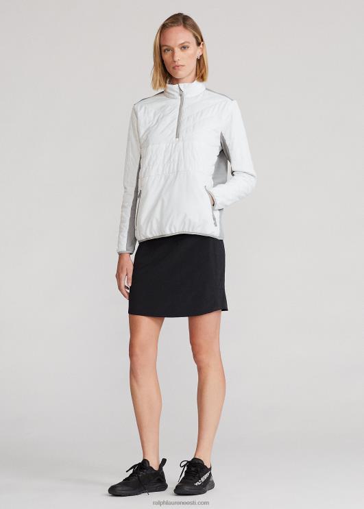 Ralph Lauren naised hübriidne veerandtõmblukuga pullover PR0V3766 helehall kanarbik