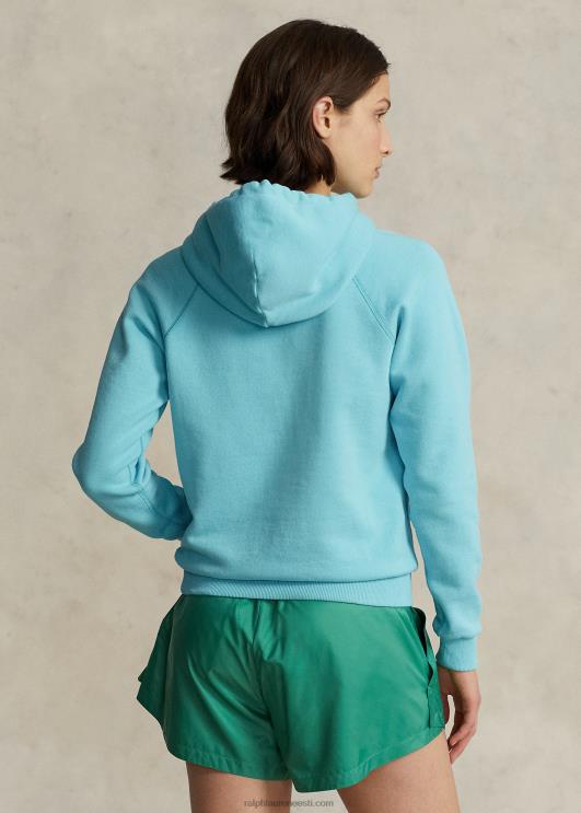 Ralph Lauren naised kahanenud istmega suur poni fliisist kapuuts PR0V3117 prantsuse türkiissinine