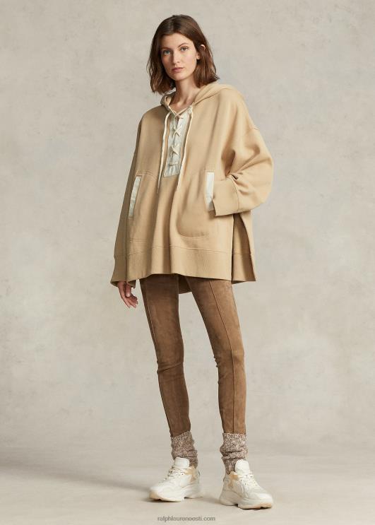 Ralph Lauren naised ülisuur nööriga fliisist kapuuts PR0V3208 liivadüün