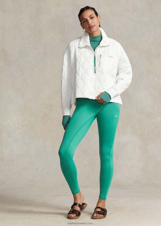 Ralph Lauren naised ülisuur tepitud pooltõmblukuga pullover PR0V3116 paber valge