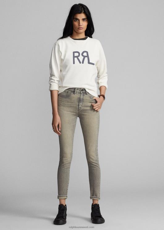 Ralph Lauren naised logoga prantsuse frotee crewneck dressipluus PR0V3612 pärgamendikreem