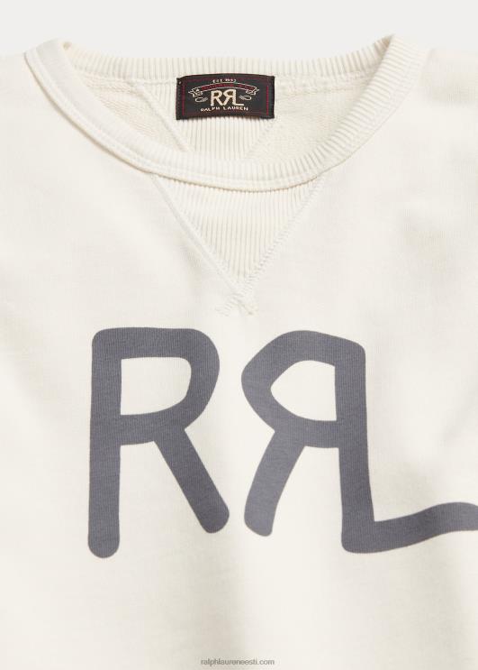 Ralph Lauren naised logoga prantsuse frotee crewneck dressipluus PR0V3612 pärgamendikreem