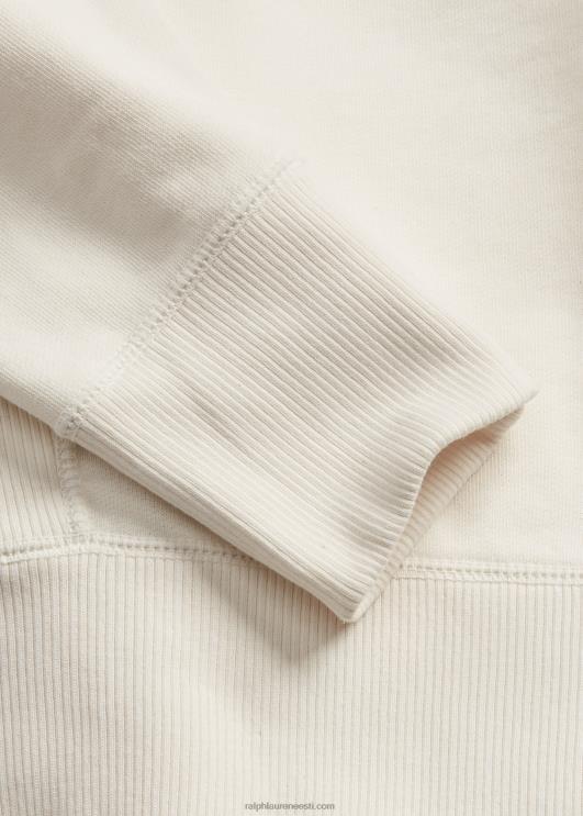 Ralph Lauren naised logoga prantsuse frotee crewneck dressipluus PR0V3612 pärgamendikreem