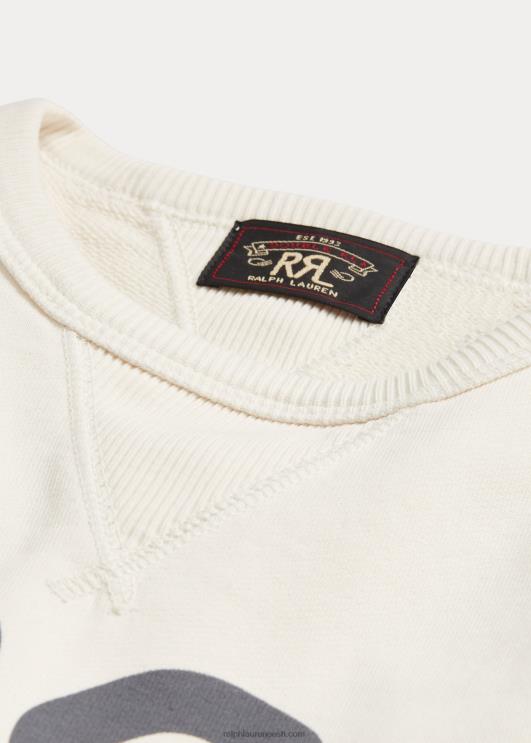 Ralph Lauren naised logoga prantsuse frotee crewneck dressipluus PR0V3612 pärgamendikreem