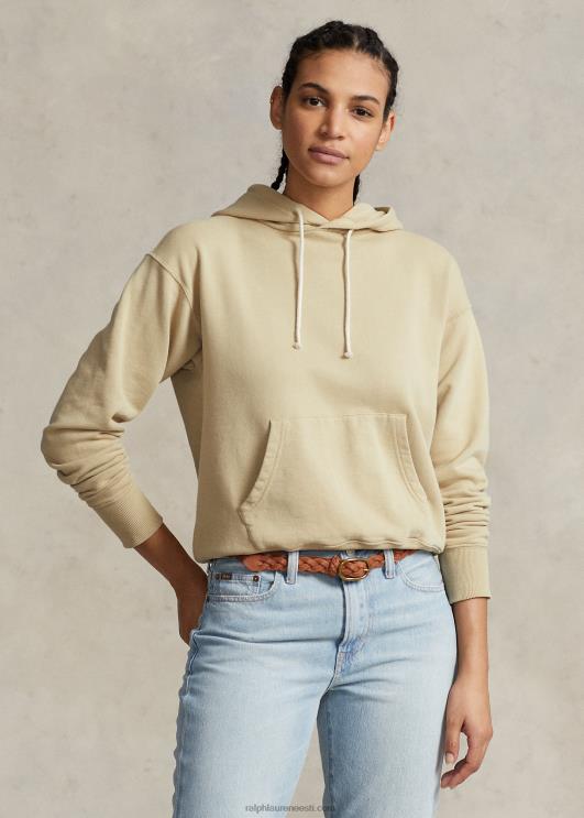 Ralph Lauren naised orgaanilisest puuvillast fliisist kapuuts PR0V3187 tan