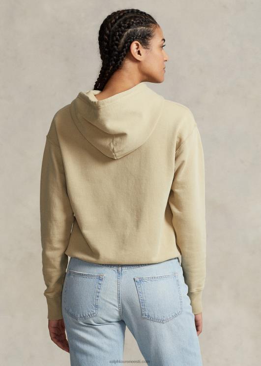 Ralph Lauren naised orgaanilisest puuvillast fliisist kapuuts PR0V3187 tan