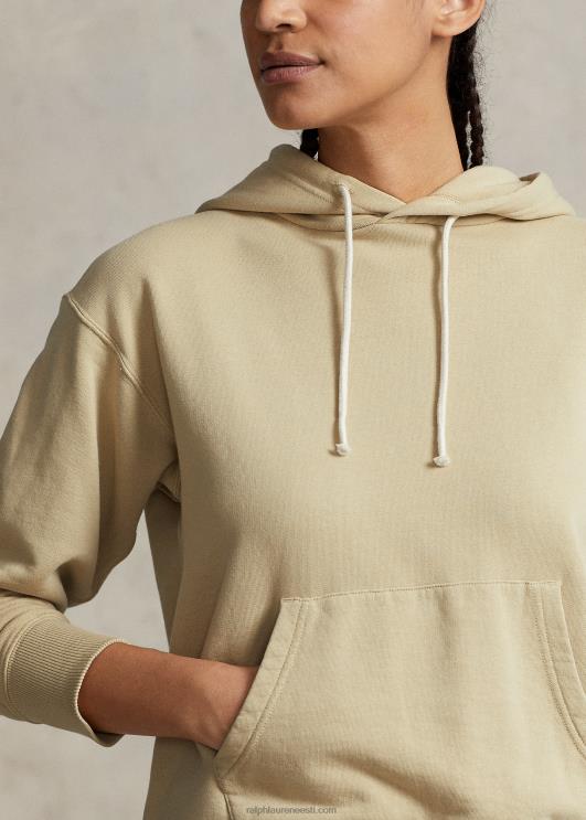 Ralph Lauren naised orgaanilisest puuvillast fliisist kapuuts PR0V3187 tan