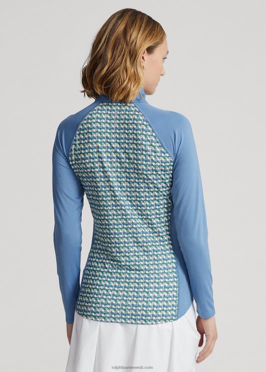 Ralph Lauren naised prindiga jersey veerandtõmblukuga pullover PR0V3728 vedru vitstest multi