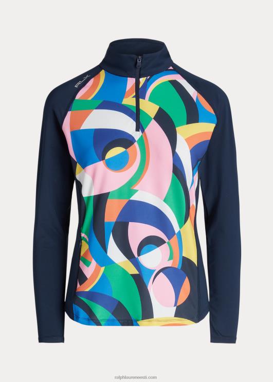 Ralph Lauren naised prindiga veerandtõmblukuga pullover PR0V3717 riviera abstraktne