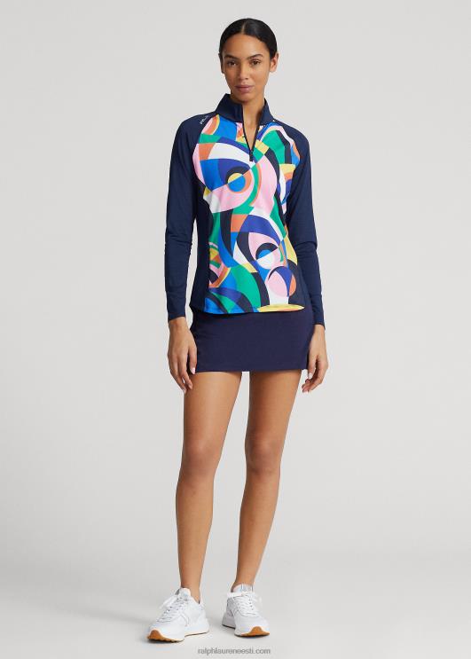 Ralph Lauren naised prindiga veerandtõmblukuga pullover PR0V3717 riviera abstraktne