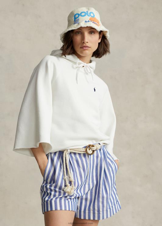 Ralph Lauren naised äralõigatud mansett fliisist kapuuts PR0V3068 tekipesu valge